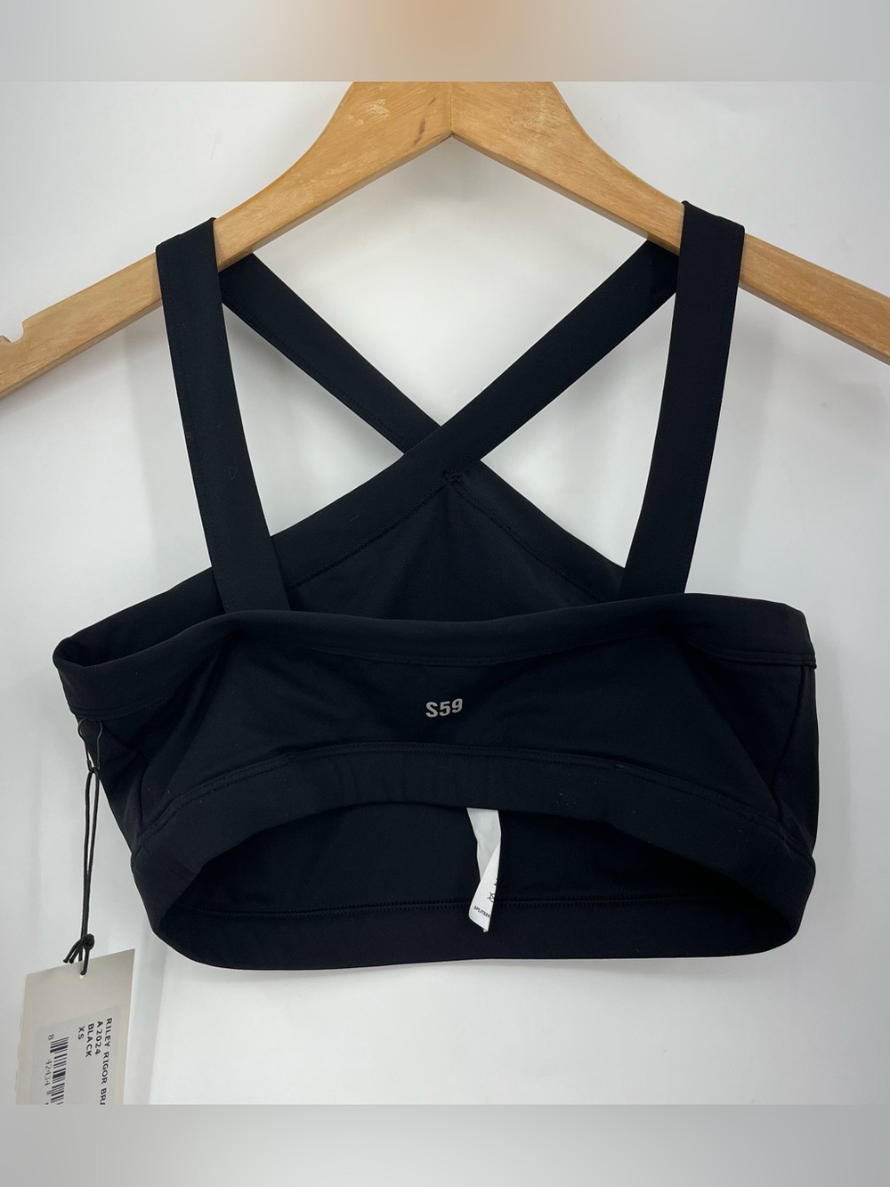 Splits59 Riley Rigor Bra solid black halter 0776 XS WOMEN NWT - Picture 6 of 9